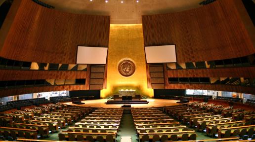 Asamblea General de las Naciones Unidas en Nueva York. 